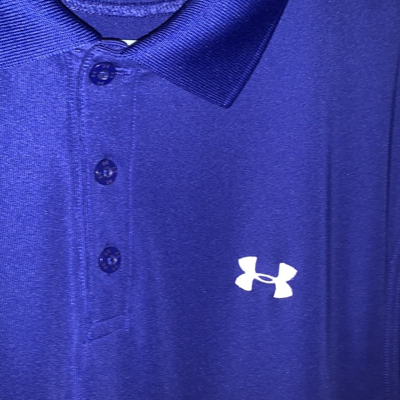 Men’s Under Armour Polo Blue Size XL Heatgear - Picture 4 of 7